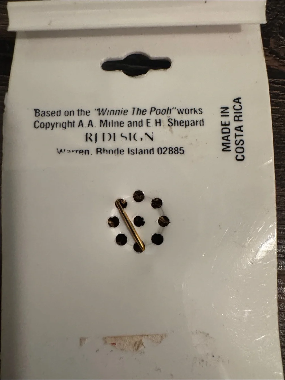 Disney Gold Winnie the Pooh Skiing Pin